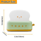 Size diagram: the Toaster Night Light is 5.3 in (134 mm) wide, 3.9 in (98 mm) tall and 2.1 in (54 mm) deep